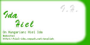 ida hiel business card